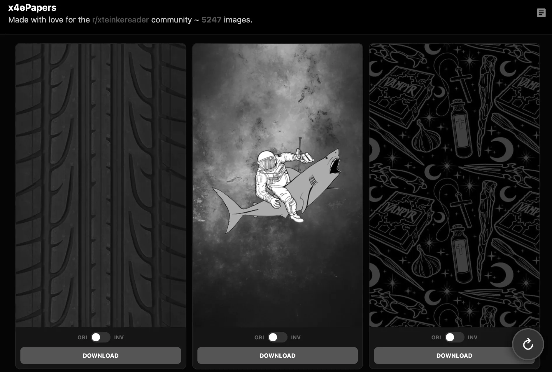 A screenshot of the x4epaper project